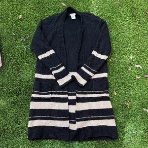 Striped Black and Tan Women's Sweater